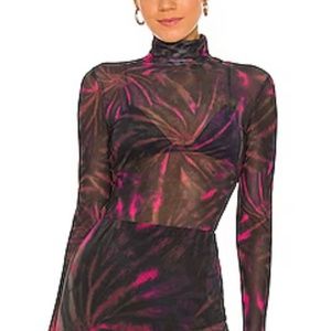 AFRM Zadie Top - Pink Spiral - S